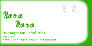 nora moro business card